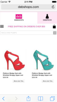 DebShops.com Mobile Shoes